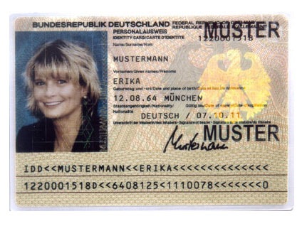 ドイツの身分証明書、IDカードについて