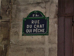 パリ市内の通りの標識