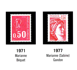 フランスのシンボル、マリアンヌの切手